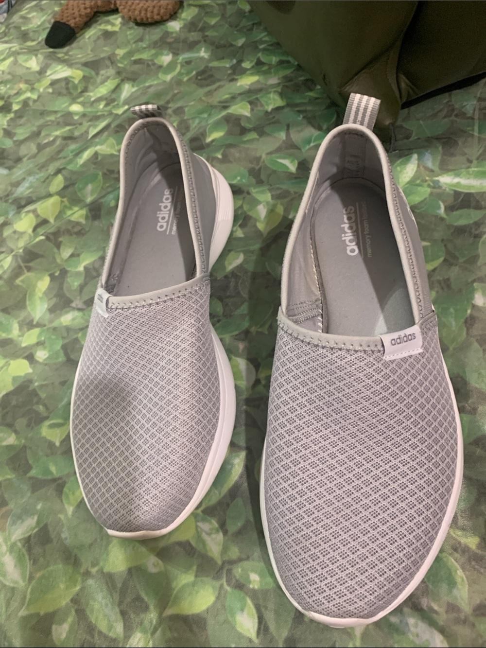 adidas Women’s Slip-On Athletic Sneakers — Light Gray